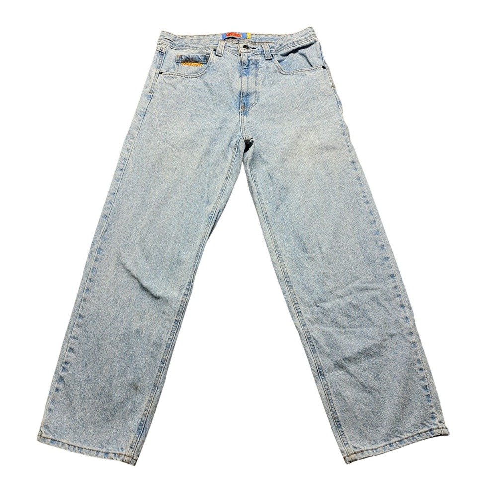 Empyre Relaxed Fit Light Wash Denim Jeans Mens 30 Light Blue Skate Streetwear